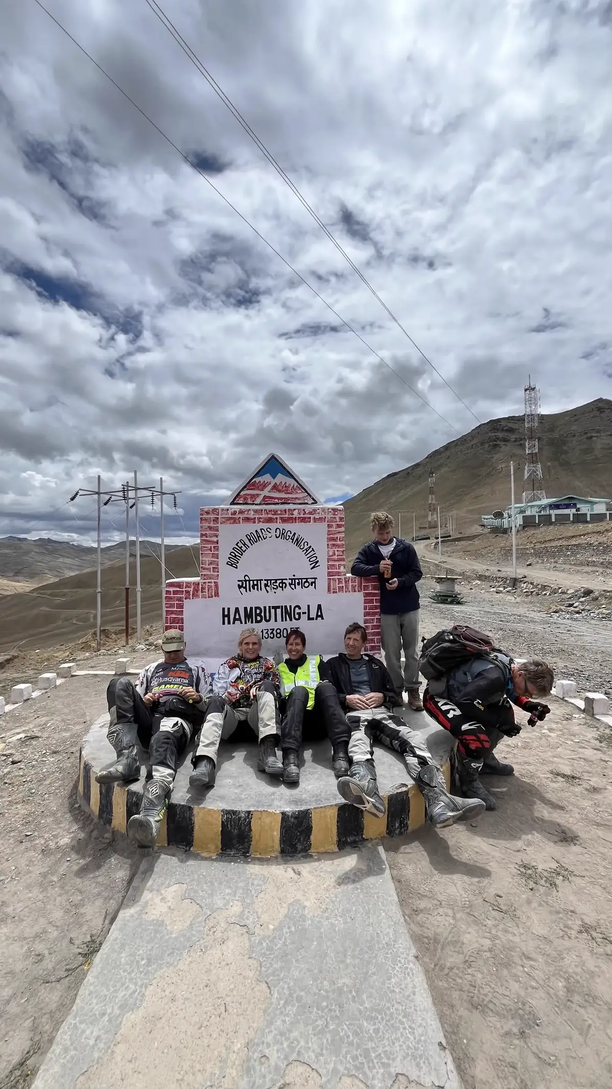 Royal Enfield Himalayan 411 crossing river in Ladakh